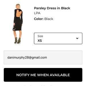 LPA Elegant Black Backless Dress